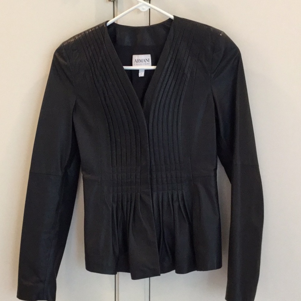 Armani Collezioni leather blazer